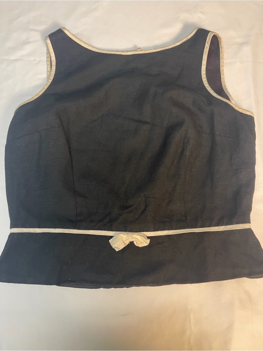 Authentic 1995 Vintage Laundry by Shelli Segal Black Peplum Vest Top Small